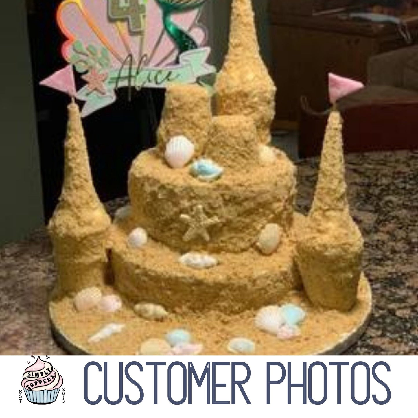 Mermaid Cupcake Toppers | Mermaid Cake Toppers
