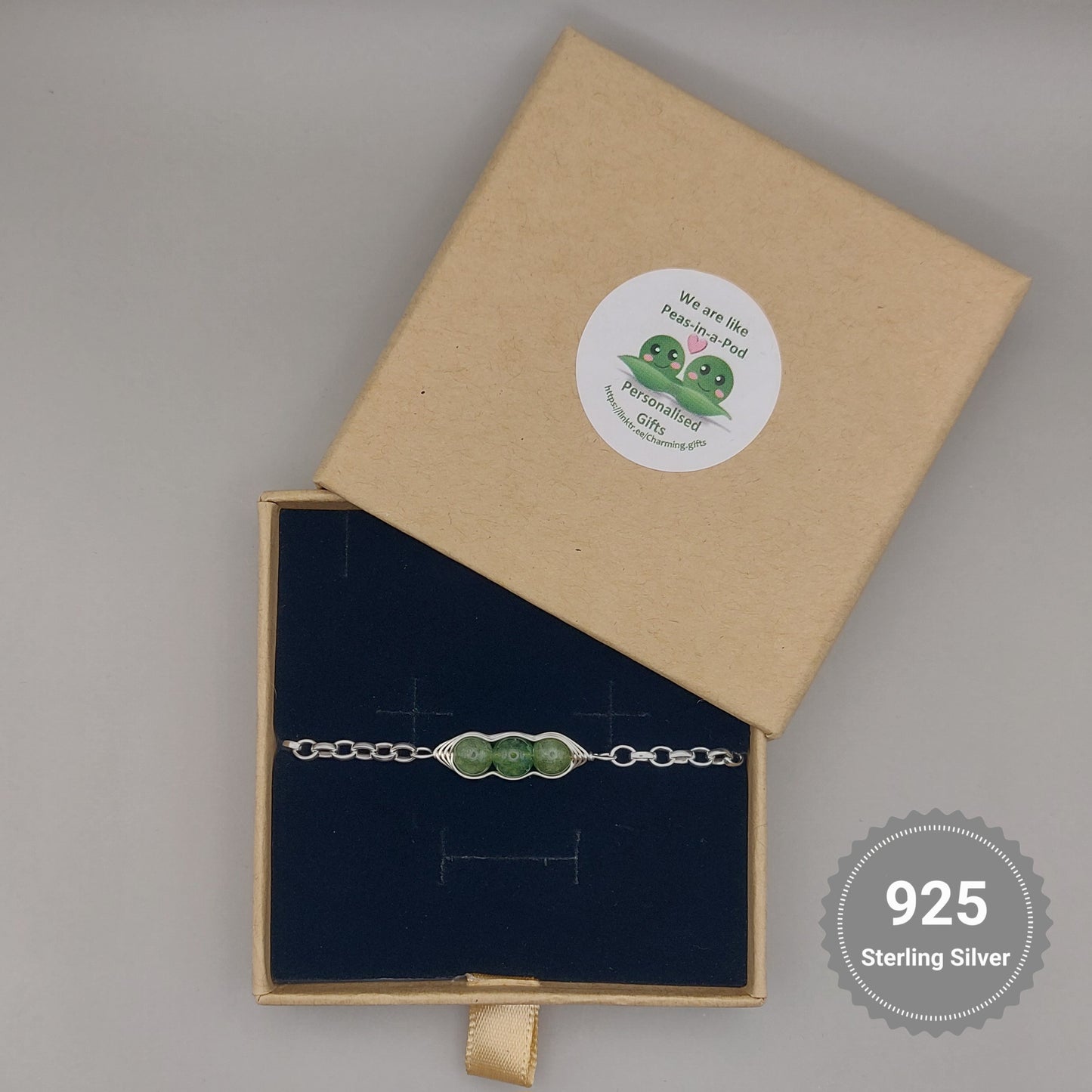 green jade pea pod bracelet