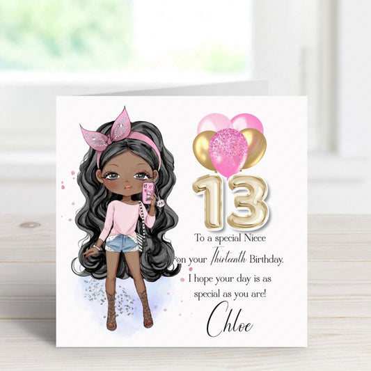 Birthday Card for Sister | Happy 13th Birthday Granddaughter