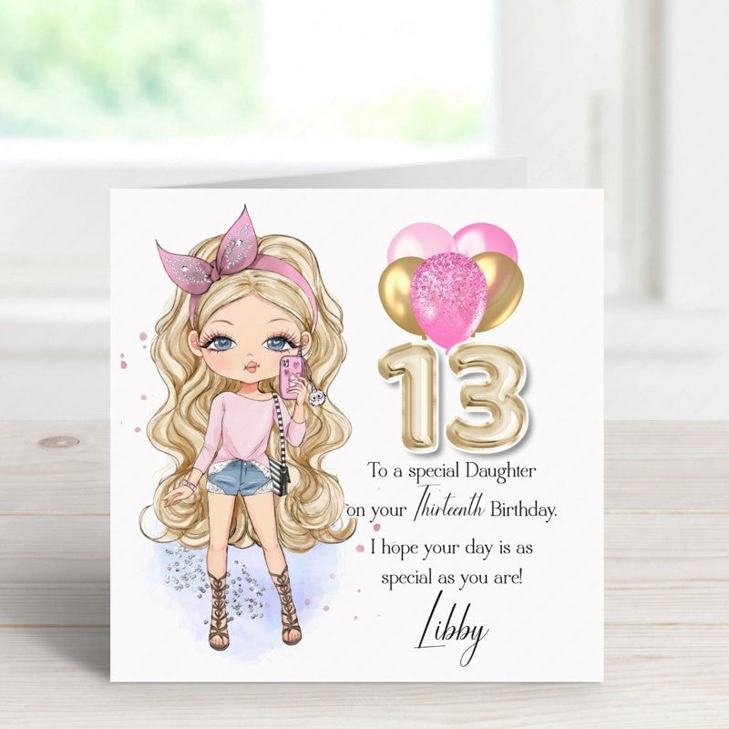 Birthday Card for Sister | Happy 13th Birthday Granddaughter