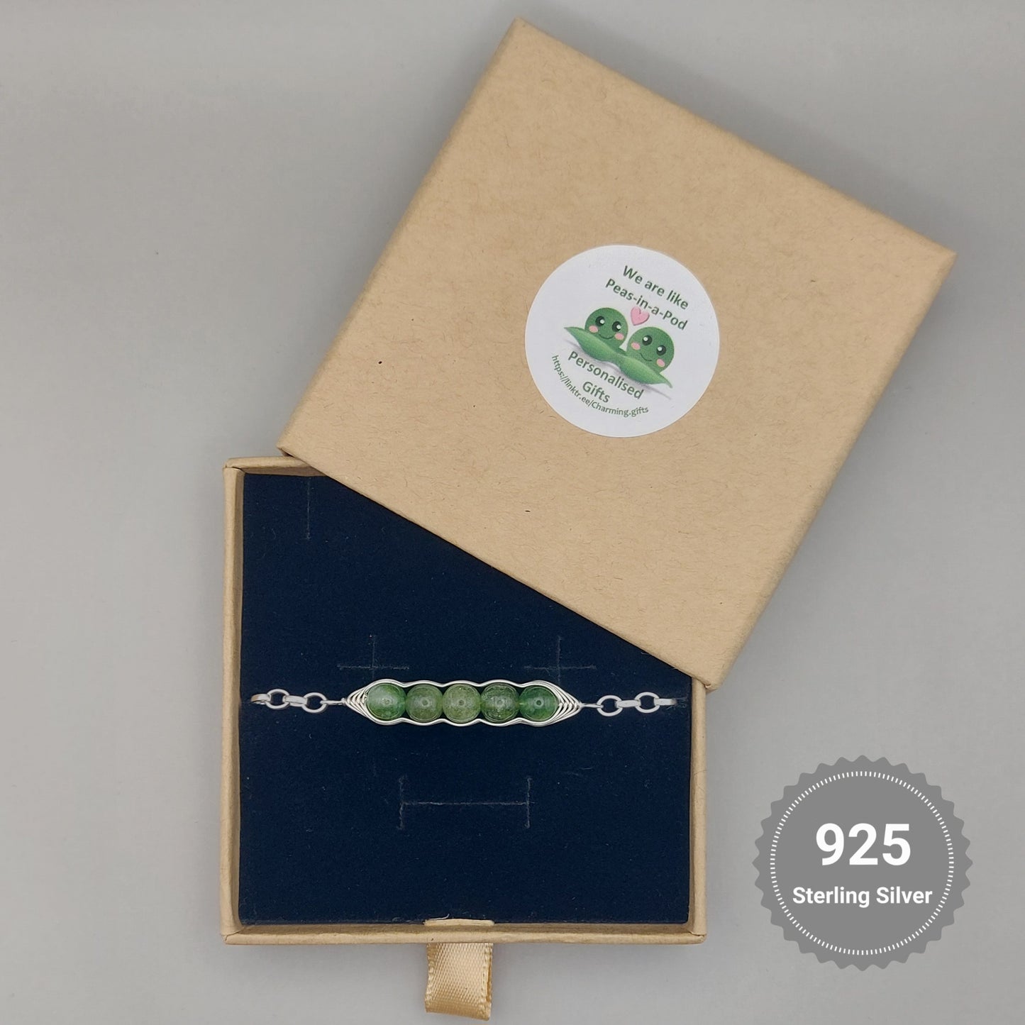 green jade pea pod bracelet