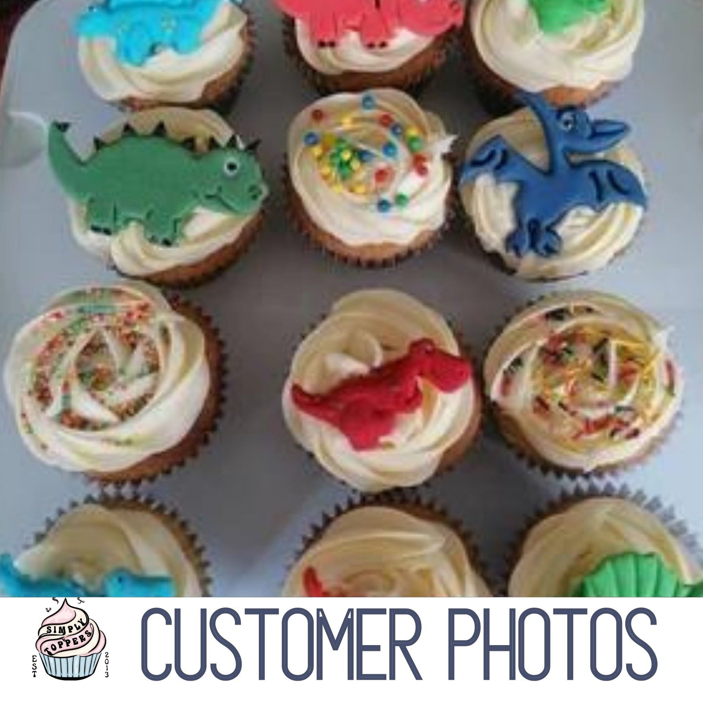 Dinosaur Cake Toppers | Dinosaur Cupcake Toppers