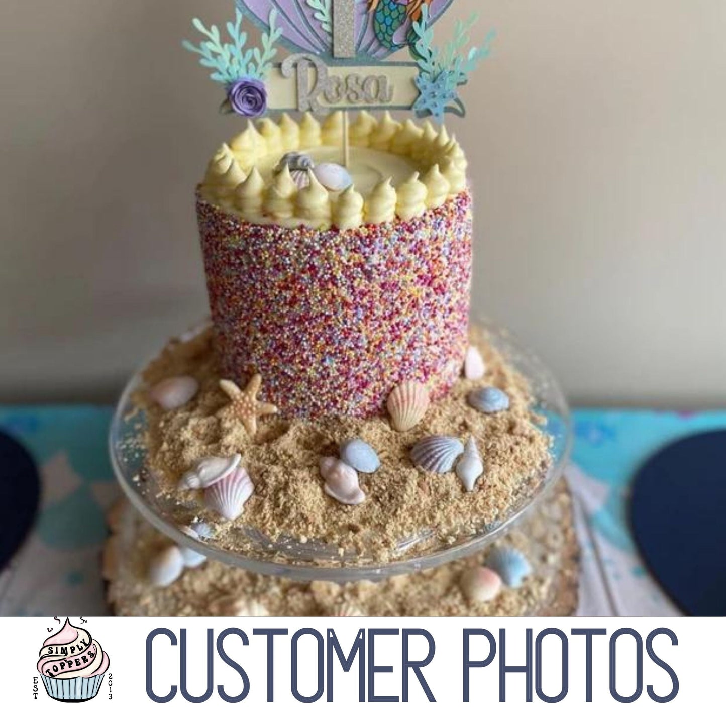 Mermaid Cupcake Toppers | Mermaid Cake Toppers