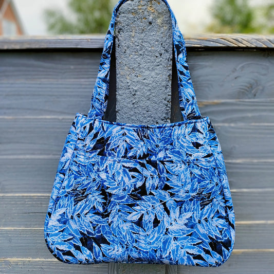 Silver Sparkly Bag | Royal Blue Designer Bag