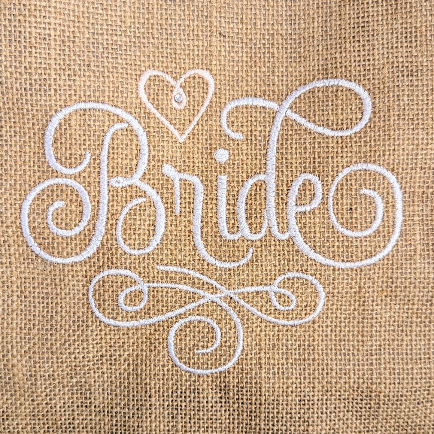 personalised jute wedding bag