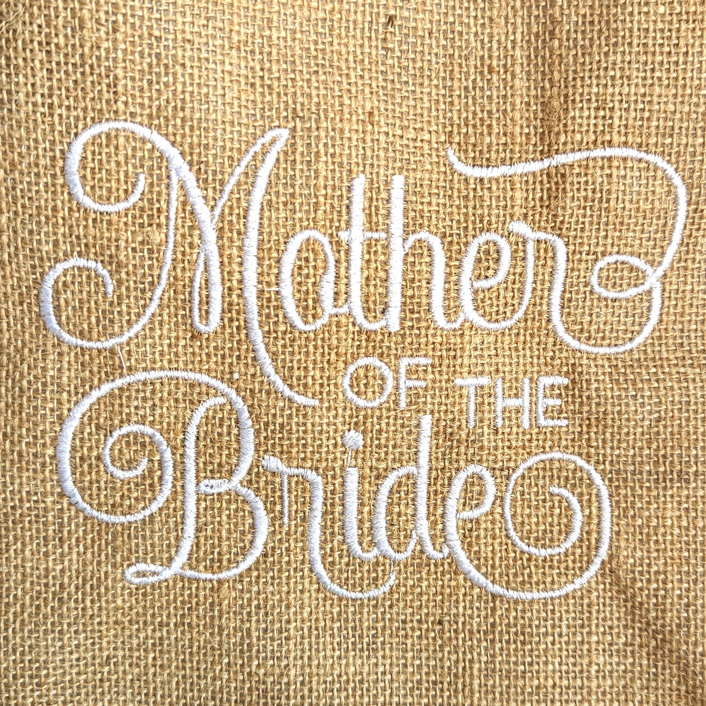 personalised jute wedding bag