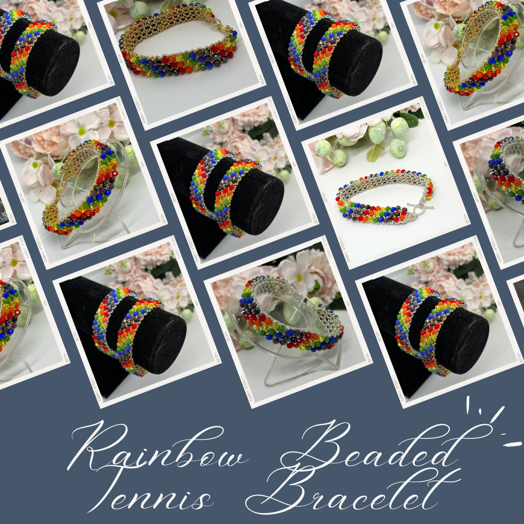 multi gemstone tennis bracelet
