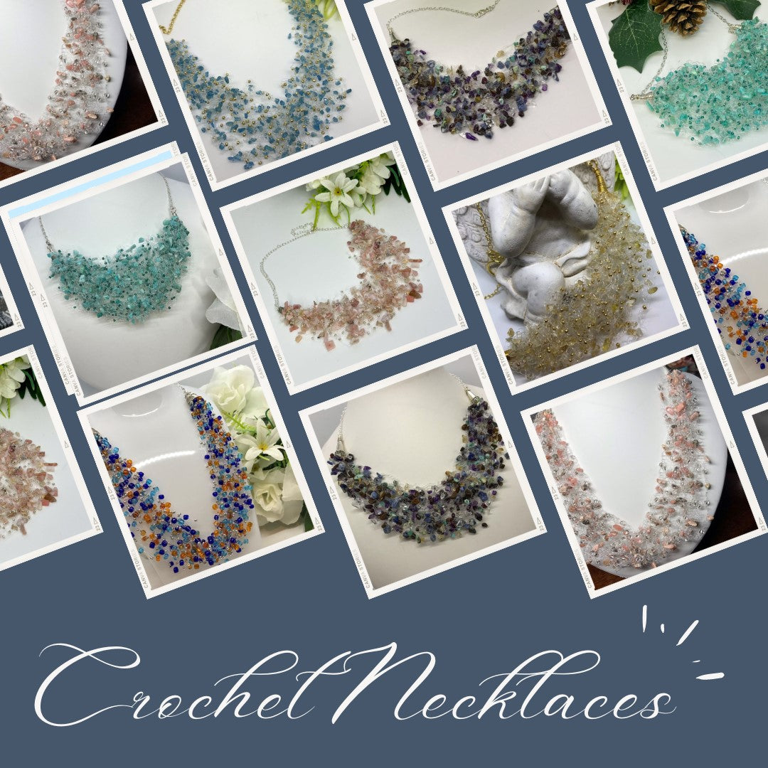 unusual crochet necklace