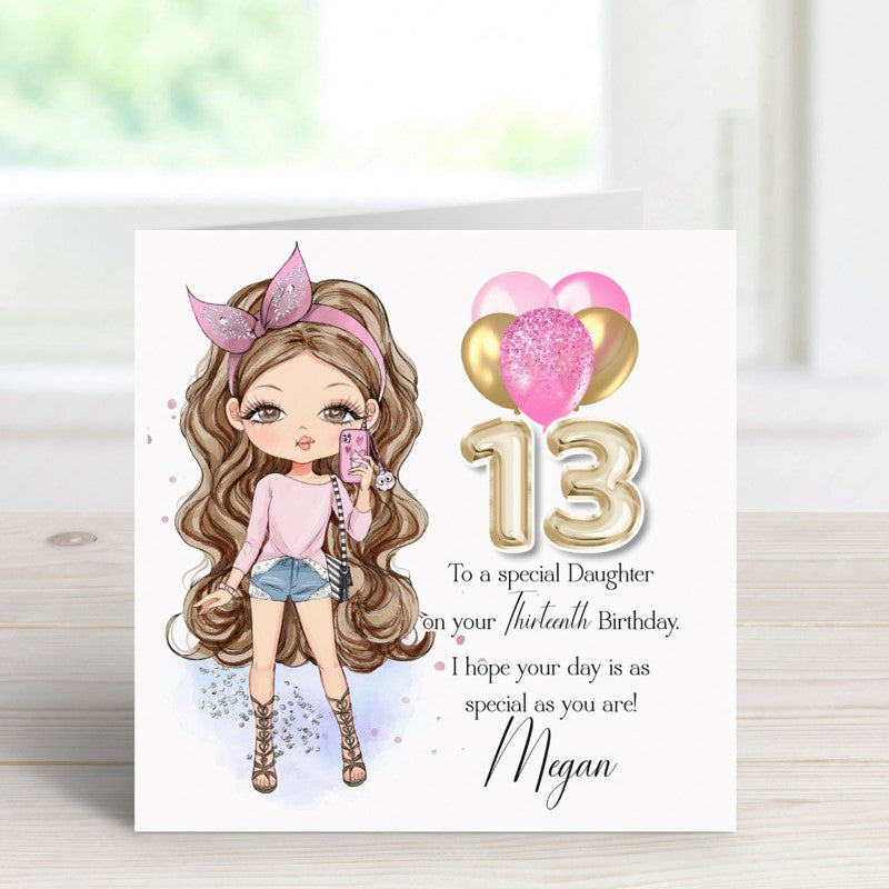 Birthday Card for Sister | Happy 13th Birthday Granddaughter