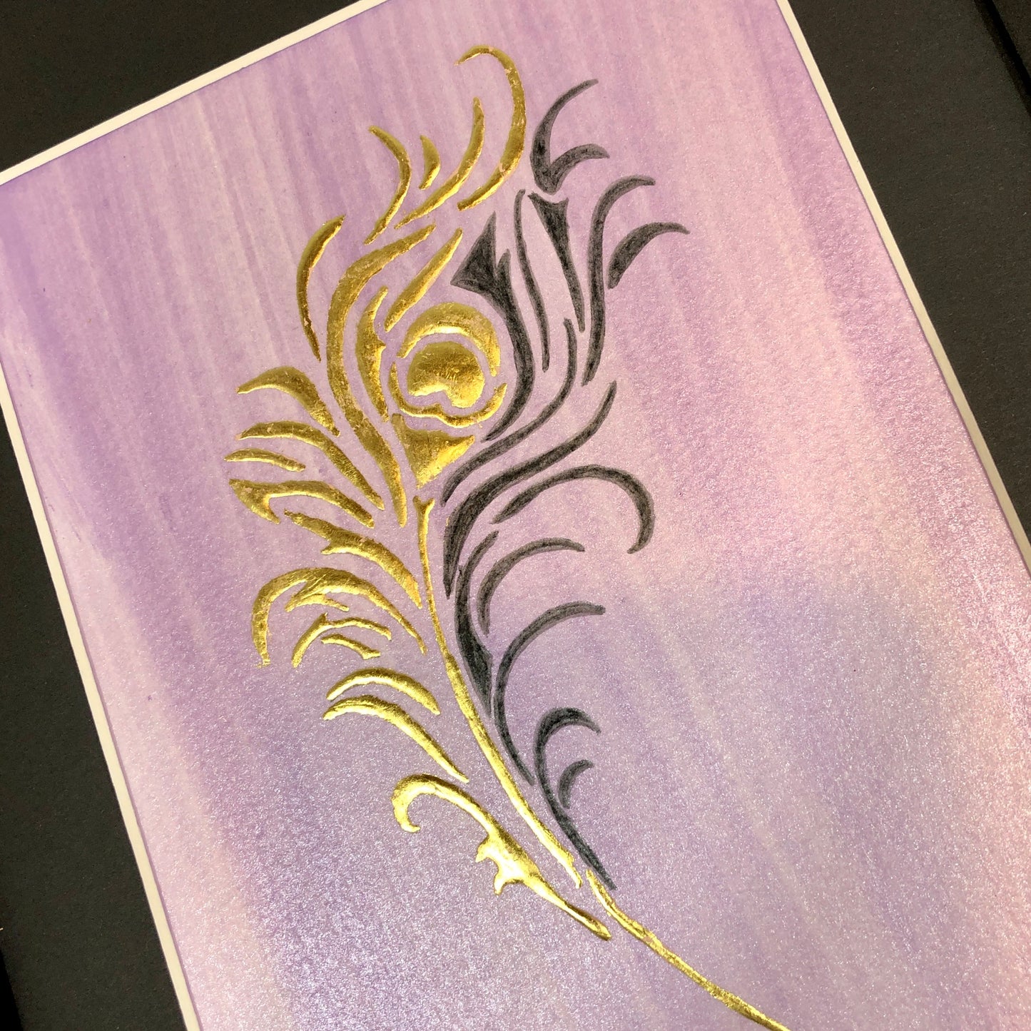 gold leaf feather
