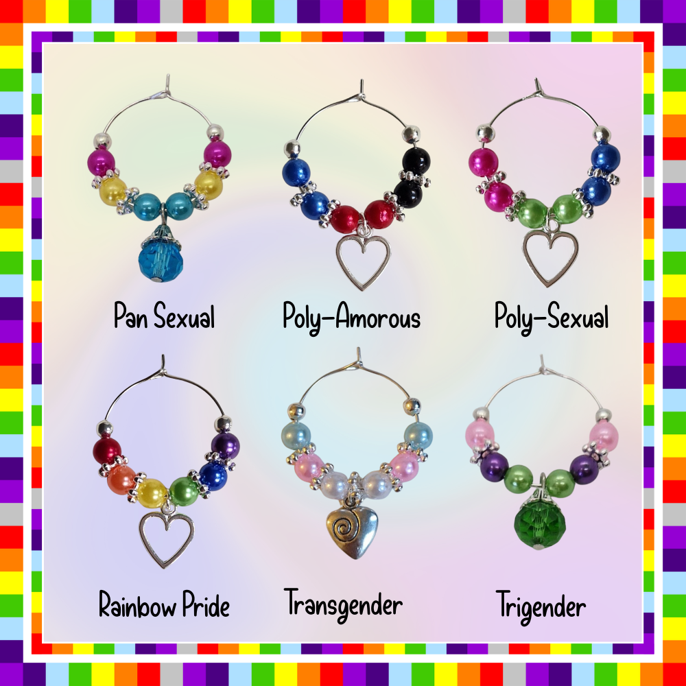 LGBTQ Wine Glass Charms | Gay Pride Gifts