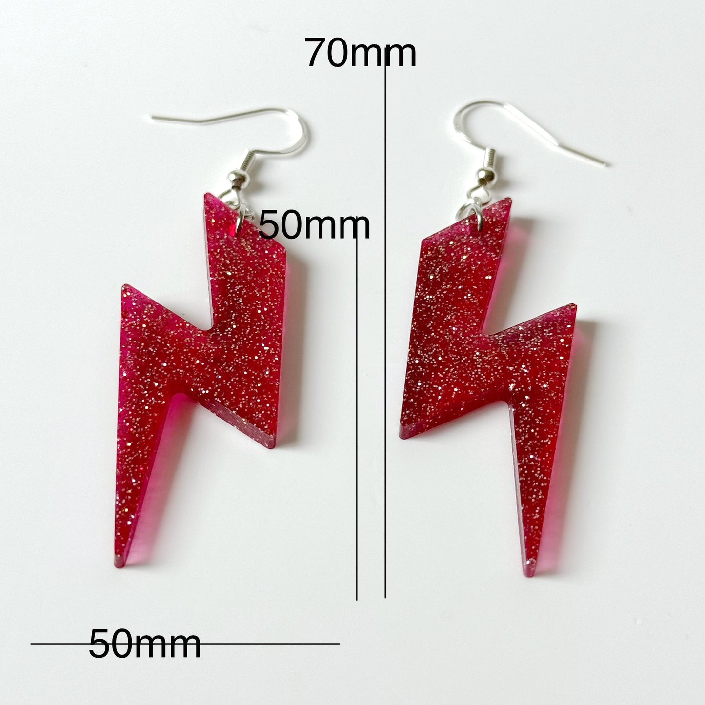 lightening bolt resin earrings