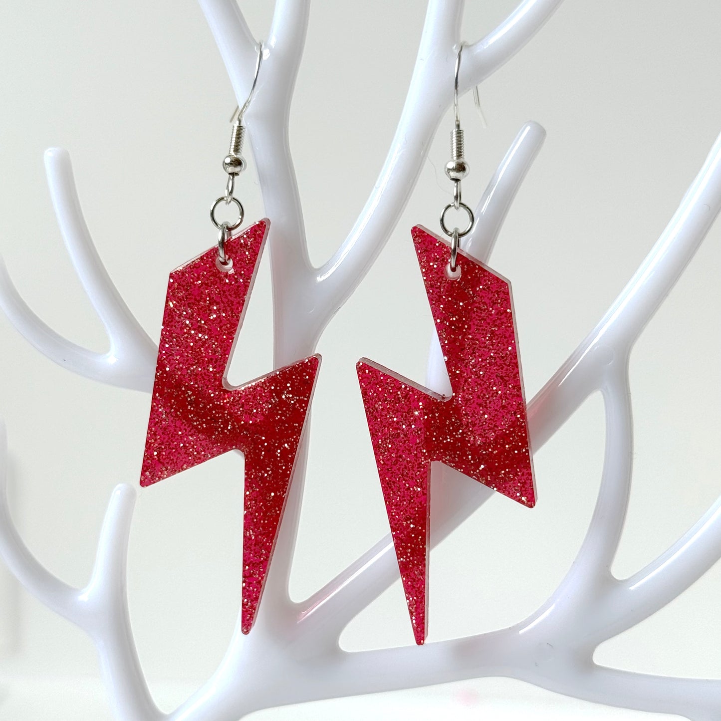 lightening bolt resin earrings