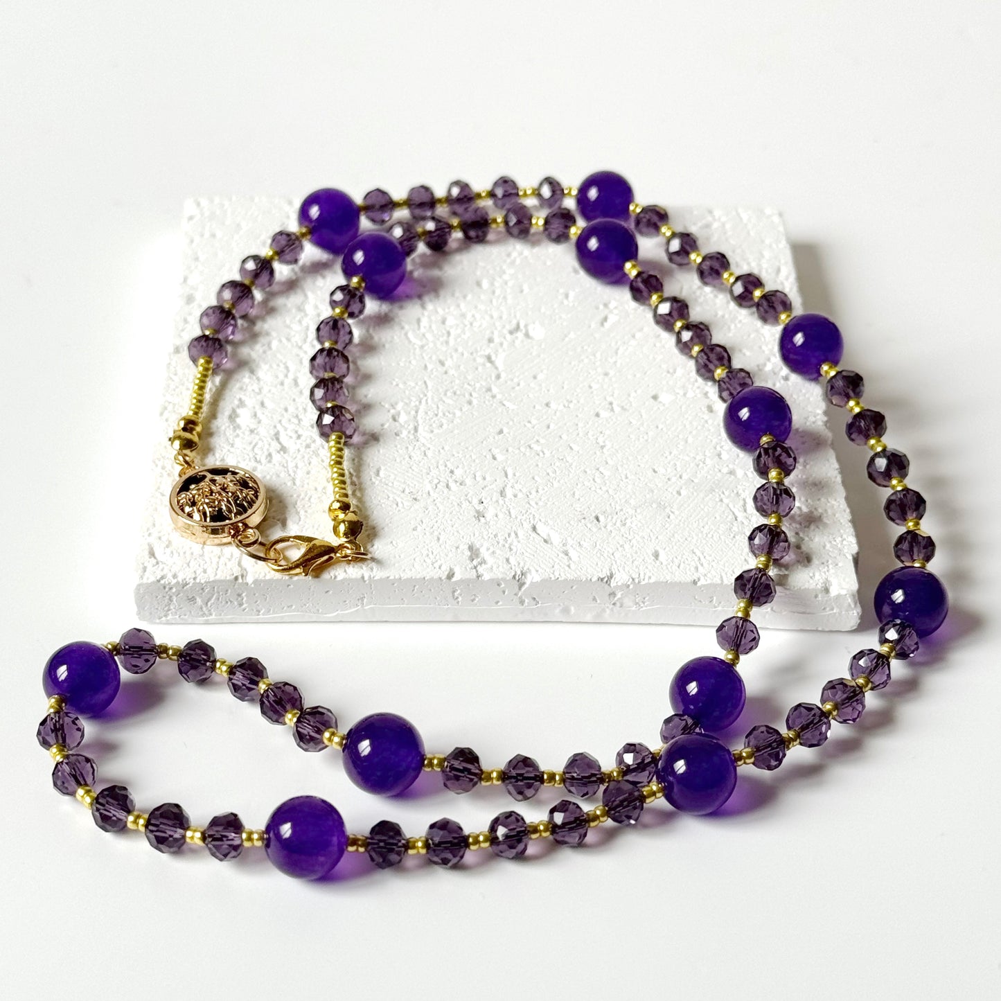 amethyst bead necklace