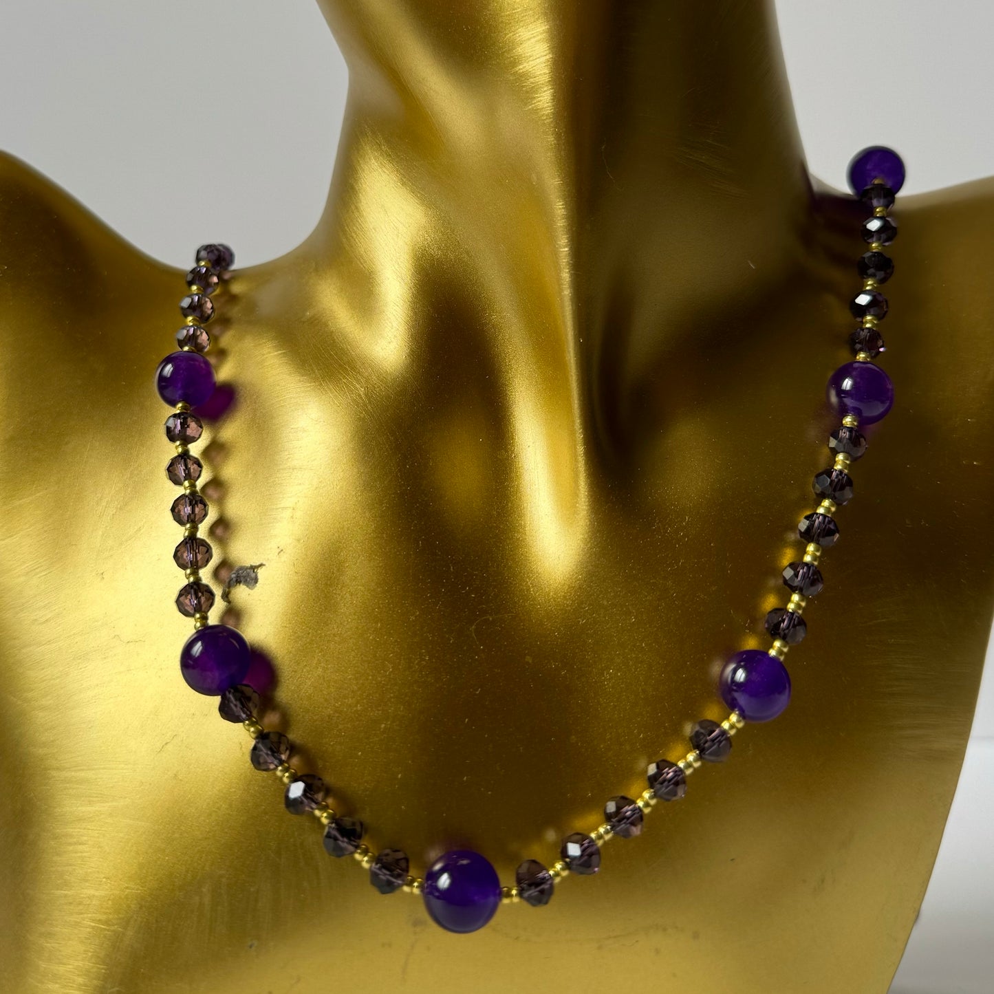 amethyst bead necklace
