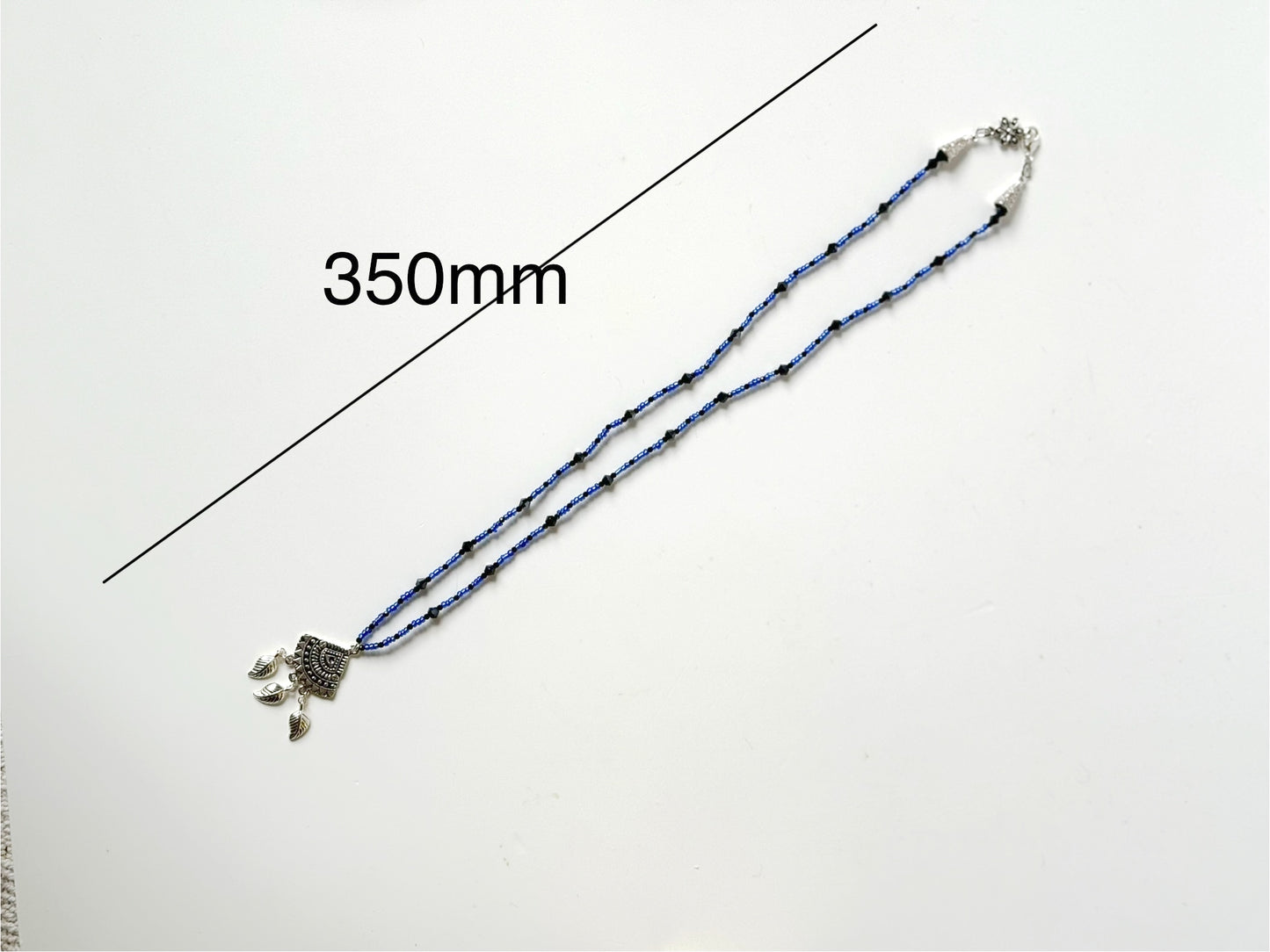 blue bead necklace