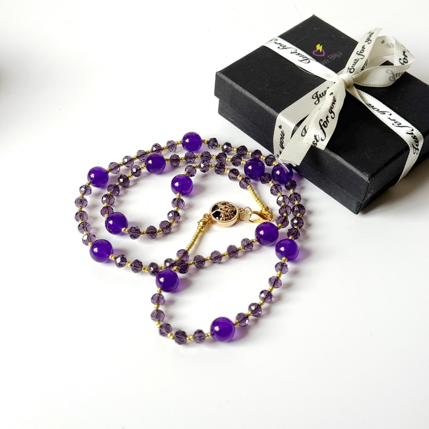 amethyst bead necklace