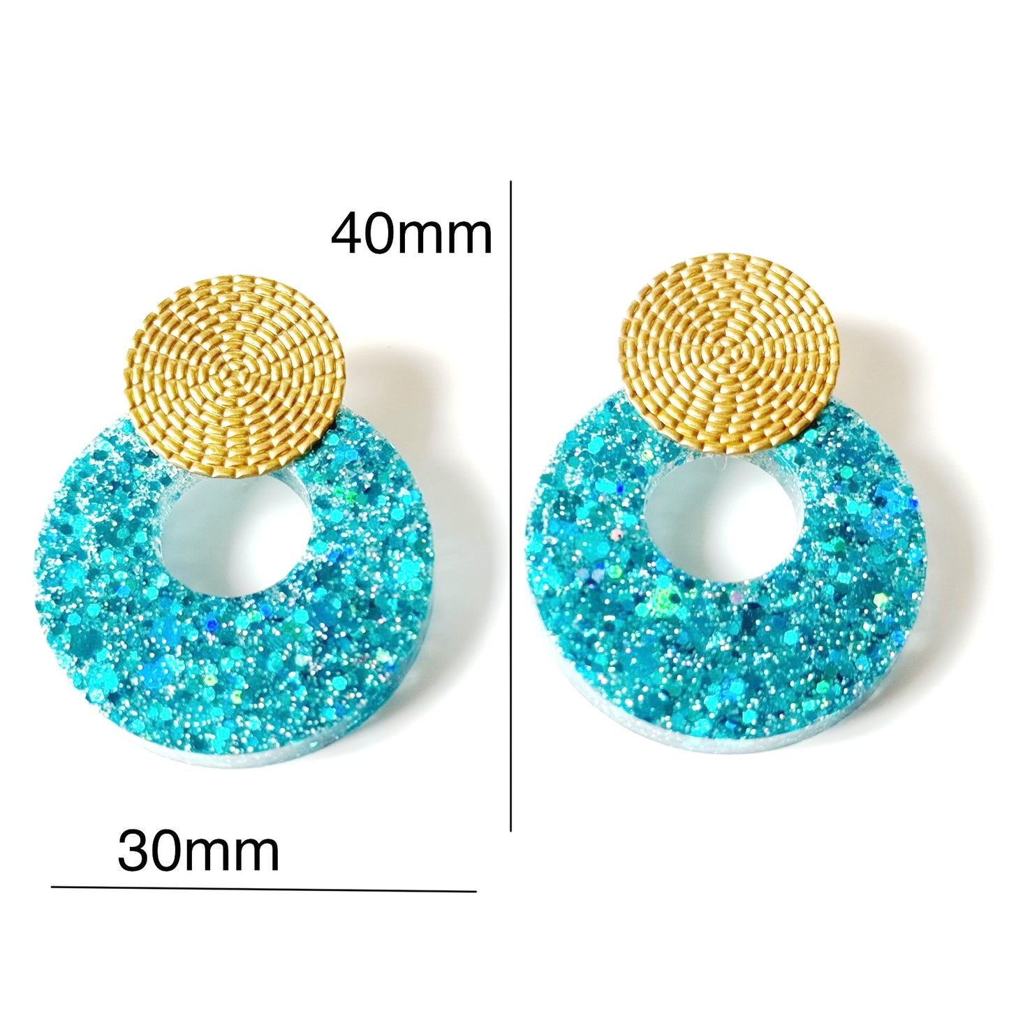 hoop resin earrings