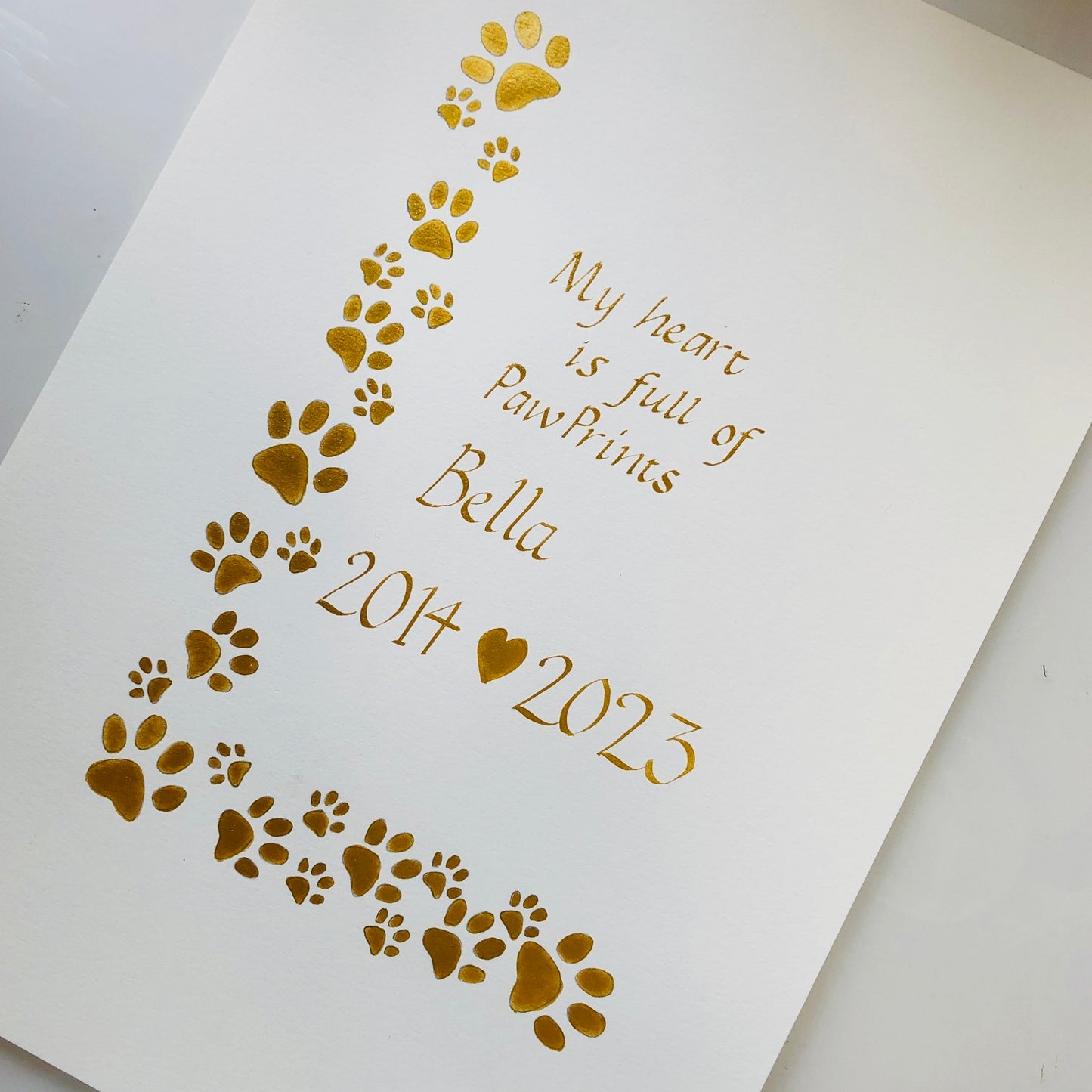 paw print painting