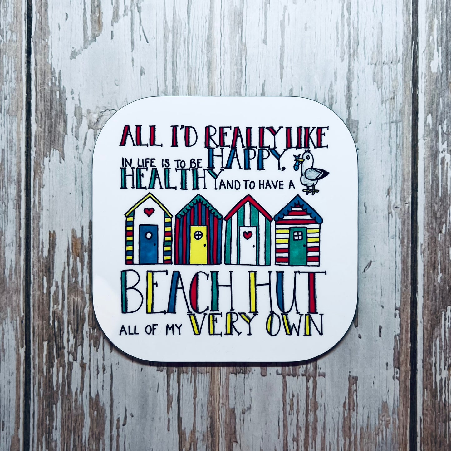 beach hut coaster