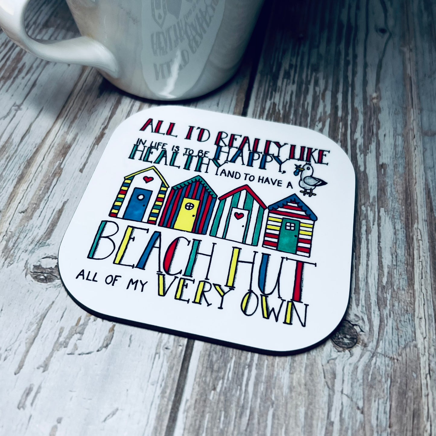 beach hut coaster