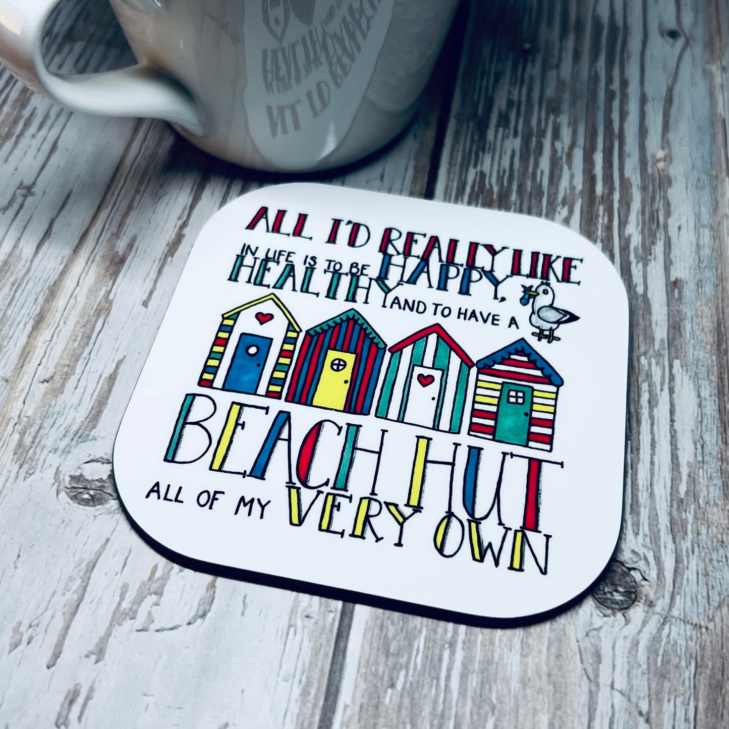 beach hut coaster
