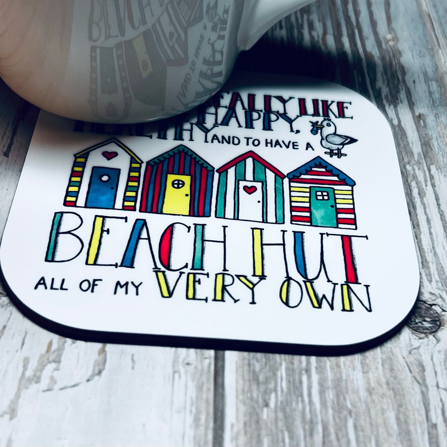 beach hut coaster