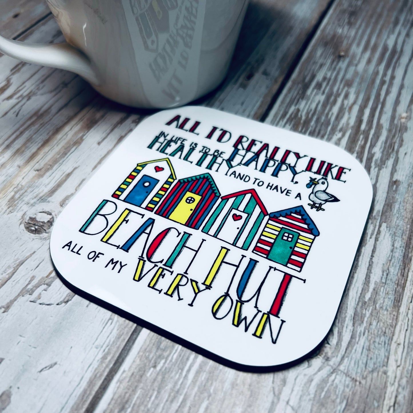 beach hut coaster