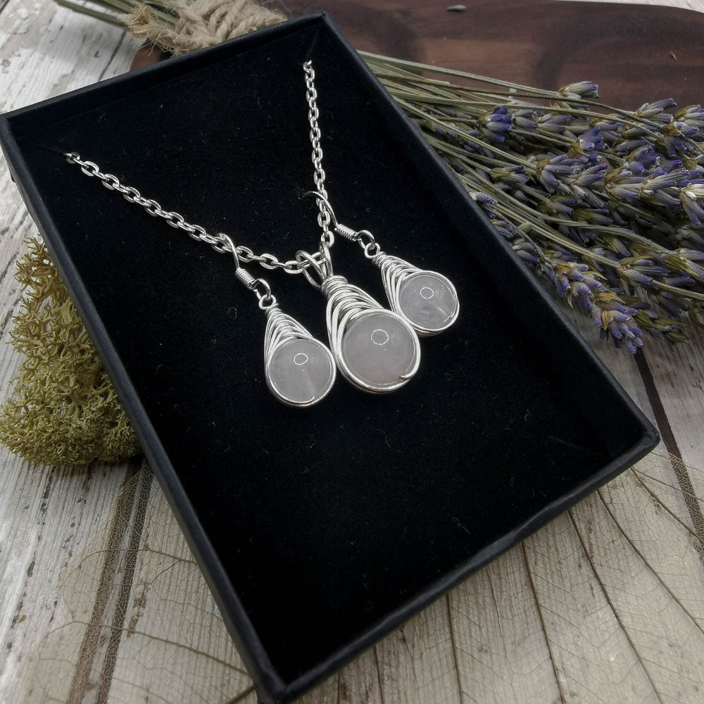 rose-quartz-silver-earrings