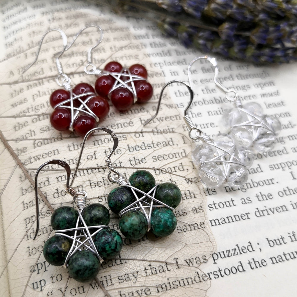 Wire and deals bead earrings