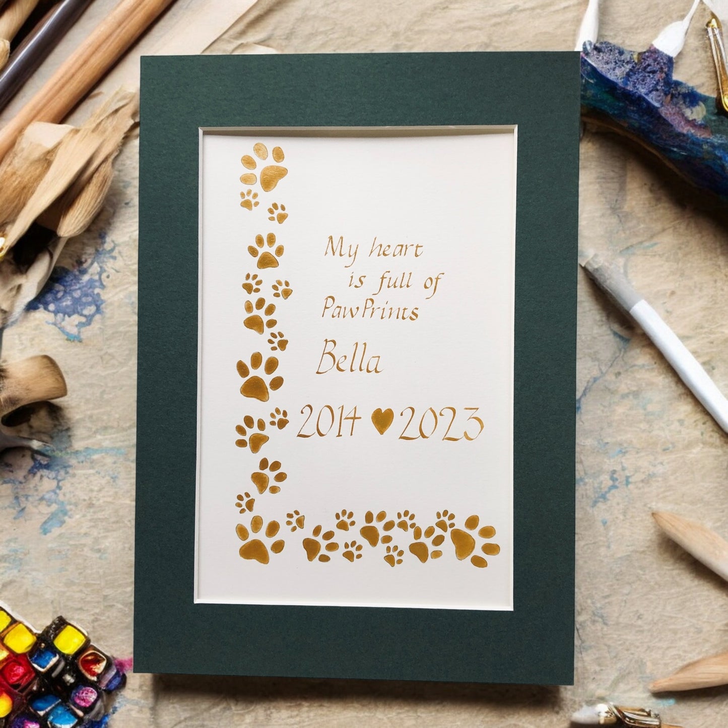 paw print painting