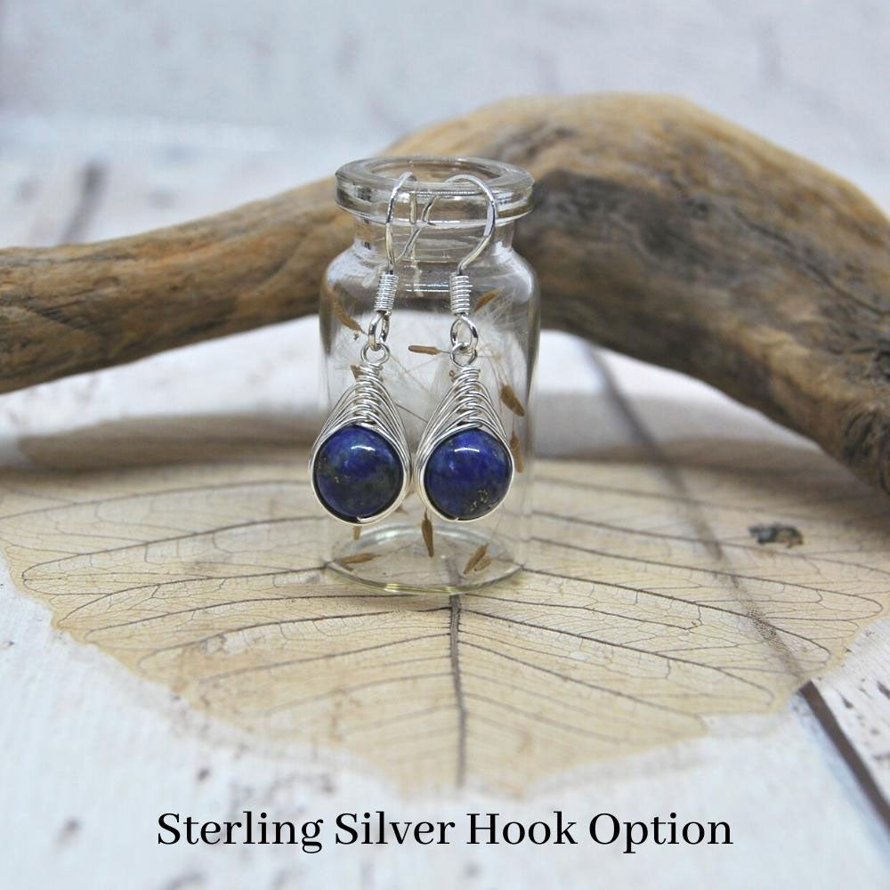 Lapis Bead Necklace | Blue Lapis Earrings