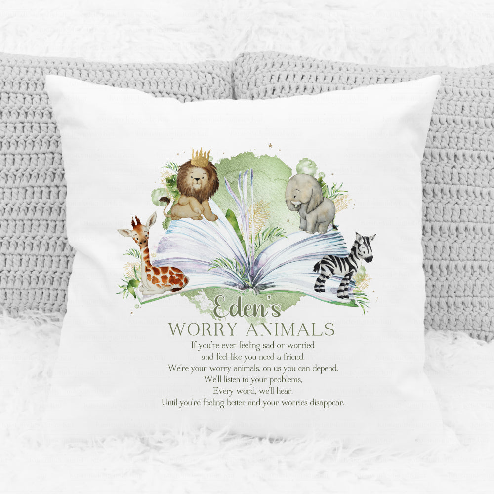 Safari Nursery Decor| Personalised Cushion – Beautifully Handmade UK