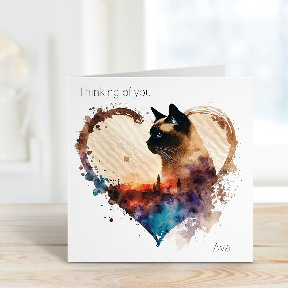 Siamese Cat Blank Card | Siamese Cat Notelet