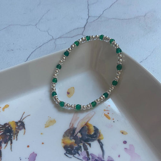 Stone Bracelet for Men | Green Agate Bracelet