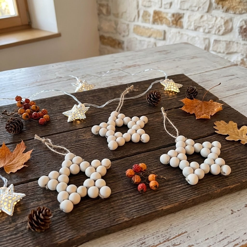 Handmade Beaded Star Decorations – Festive Ornaments