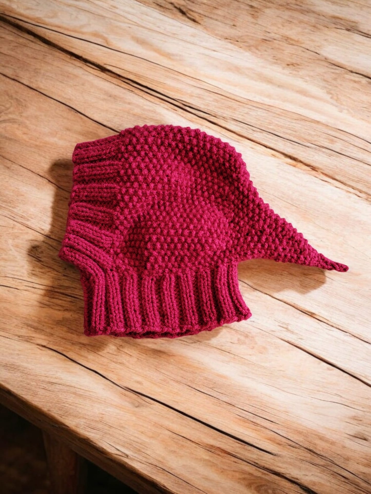 knitted dog balaclava