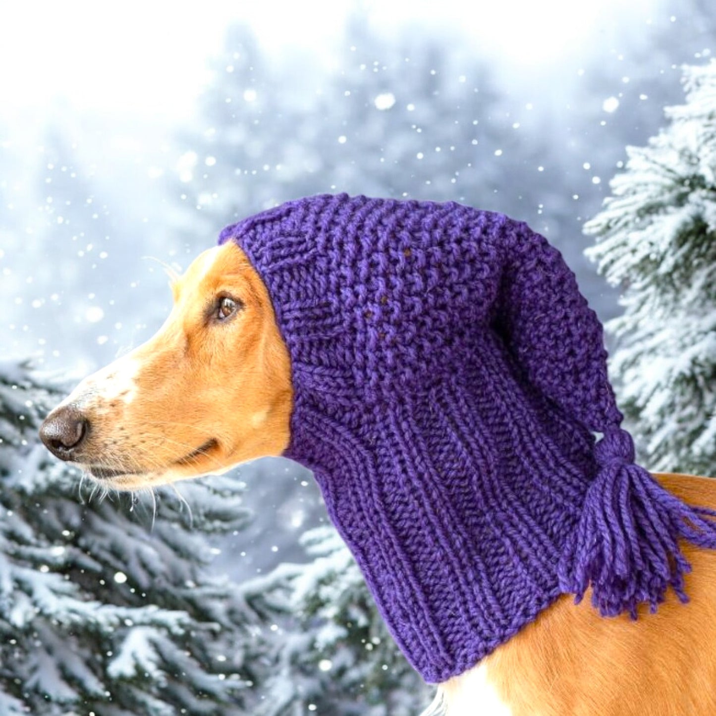 knitted dog balaclava