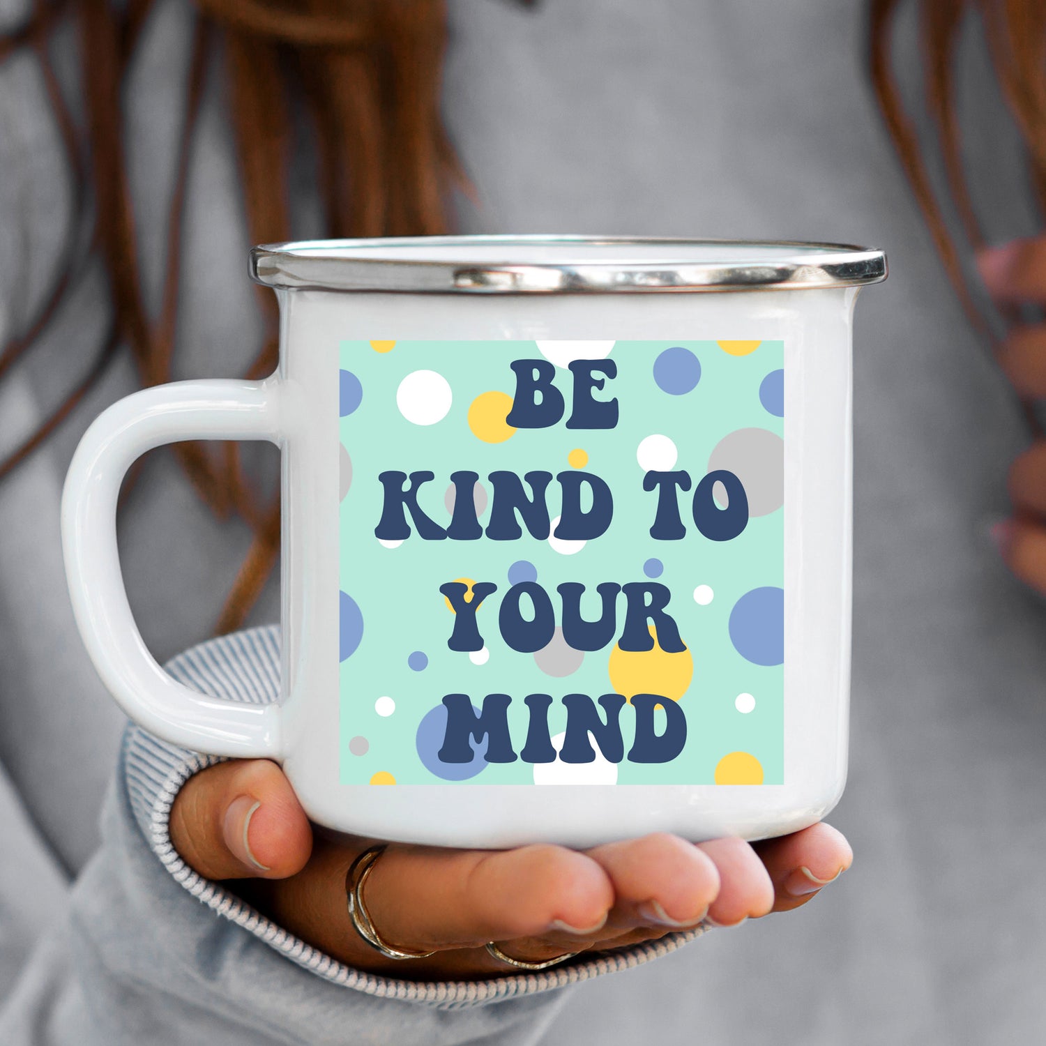 positivity-enamel-mug