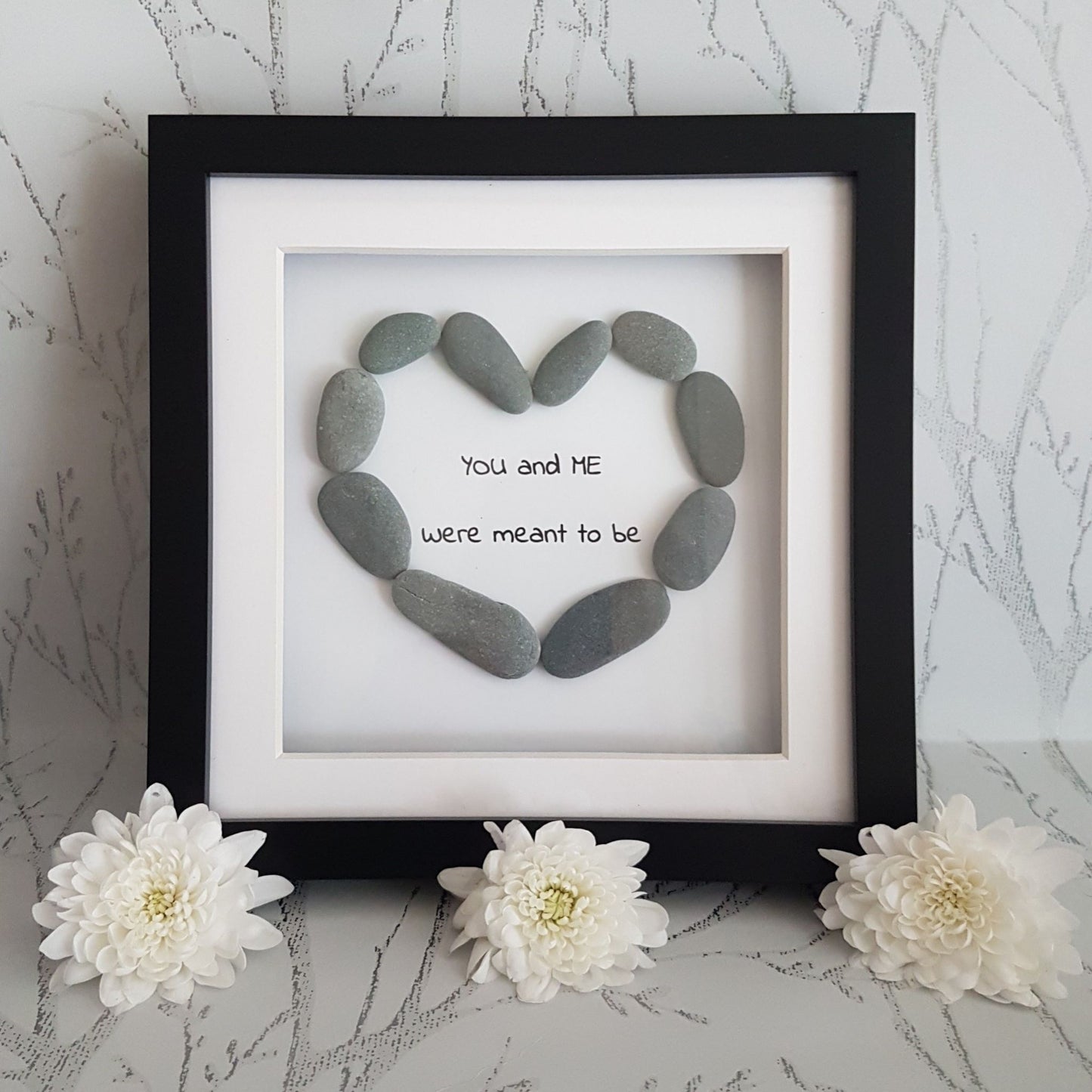 Personalised Heart Pebble Frame – Handmade Keepsake for Love