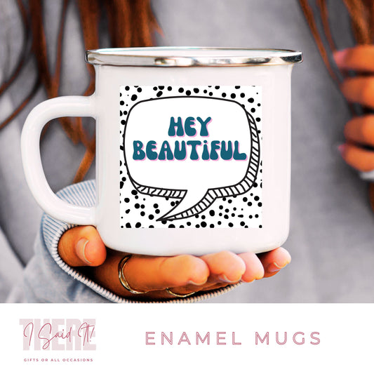 love yourself enamel mugs