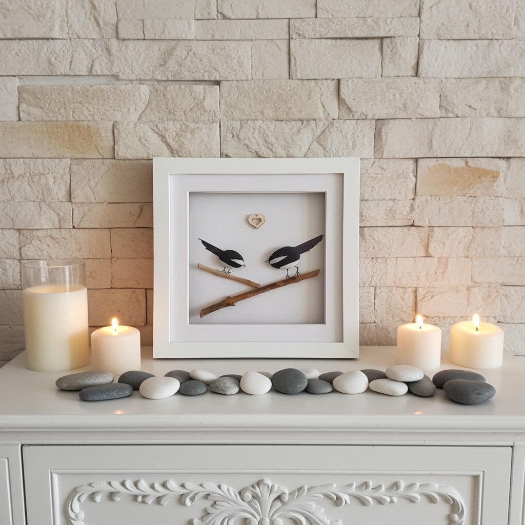 Elegant Magpie Pebble Art - The Ideal Christmas Gift for Bird Lovers