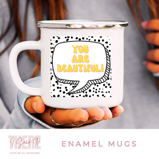 mental health awareness enamel mug