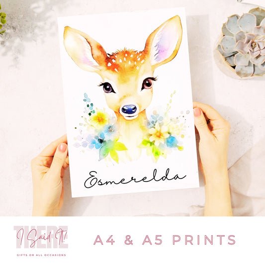 personalised deer print