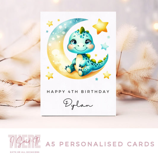 personalised dragon birthday card