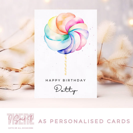 personalised girls birthday card