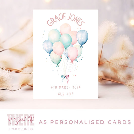 personalised new baby cards