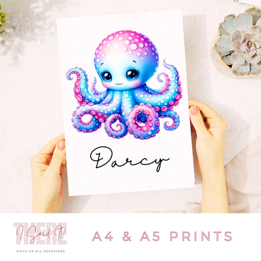personalised octopus print