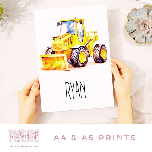 personalised tractor print