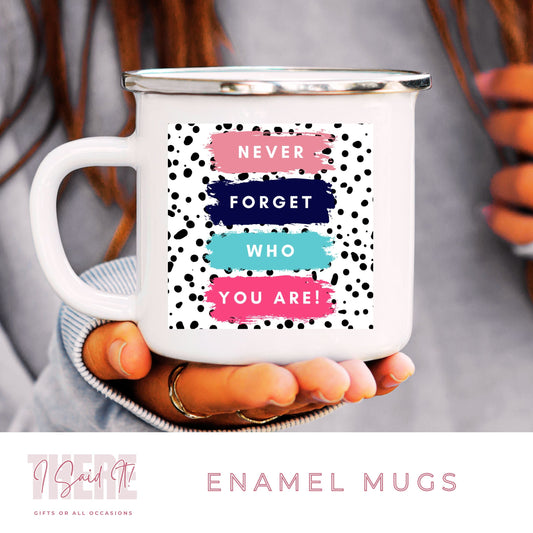 self love enamel mugs